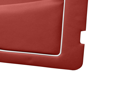 Red with White Piping