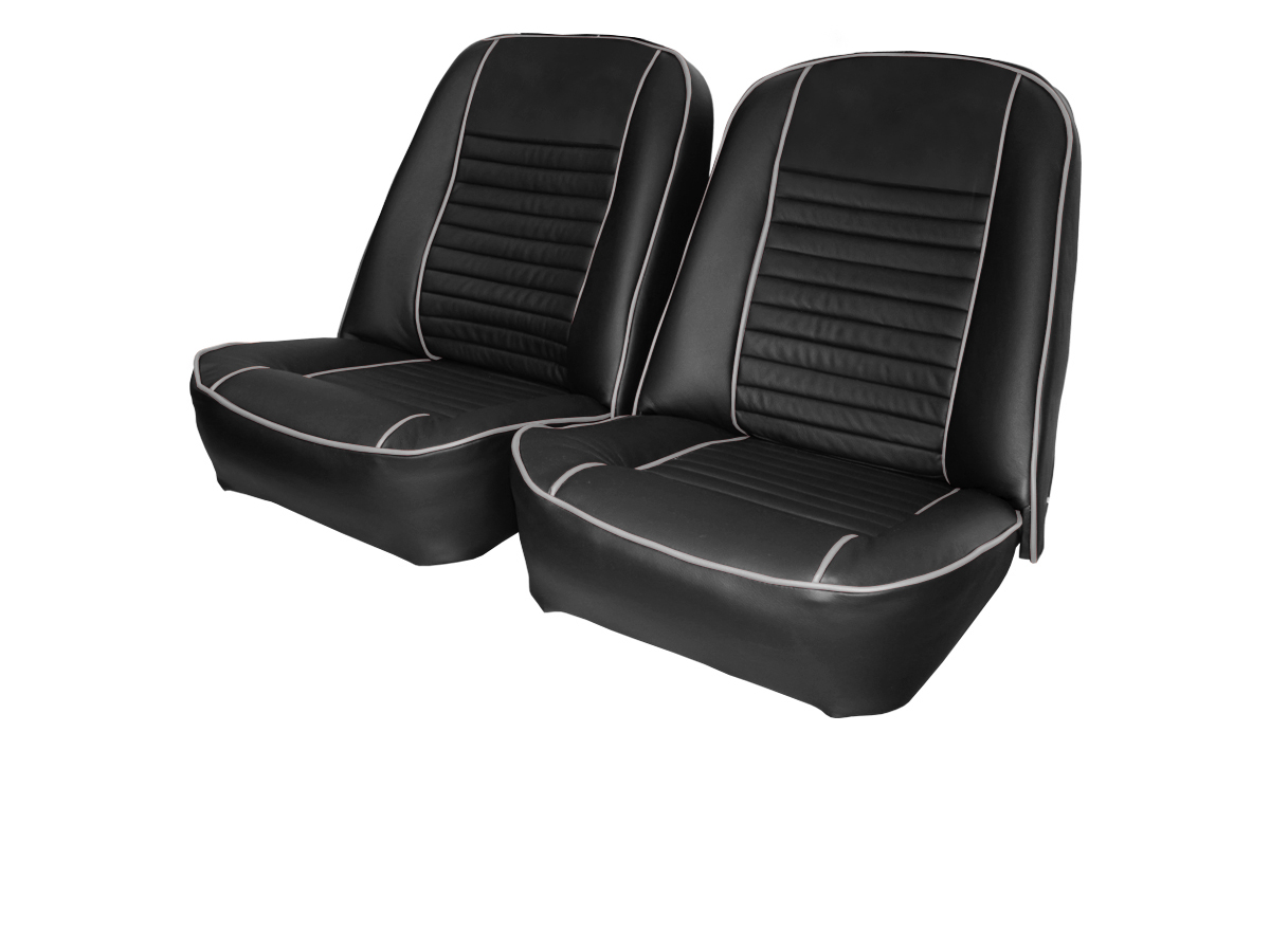 Triumph TR6 1969-1972 Leather-Faced Seat Covers - Prestige Autotrim Products Ltd
