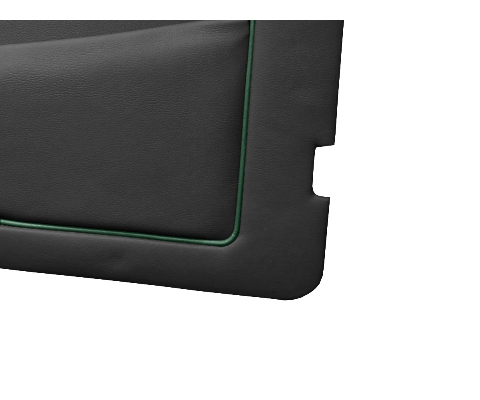 Black with Green Piping