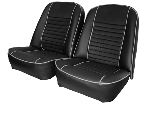 Triumph TR6 1969-1972 Leather-Faced Seat Covers - Prestige Autotrim Products Ltd