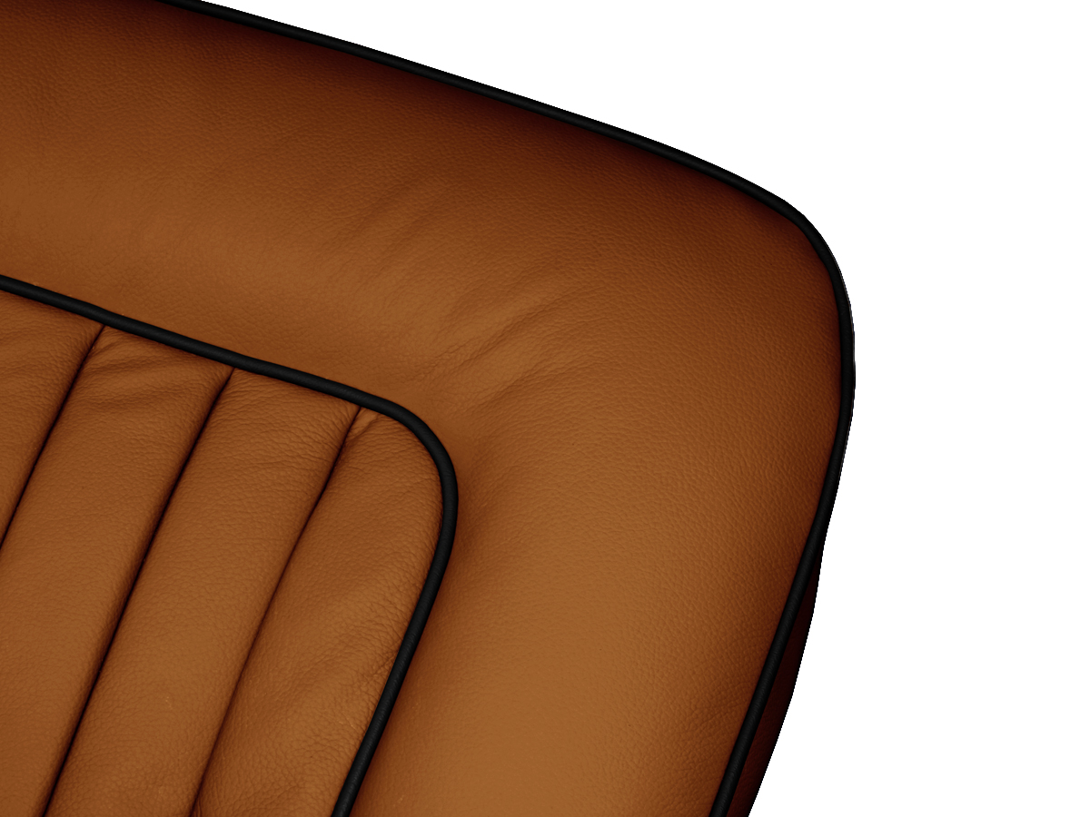 Autumn Leaf Tan with Black Piping