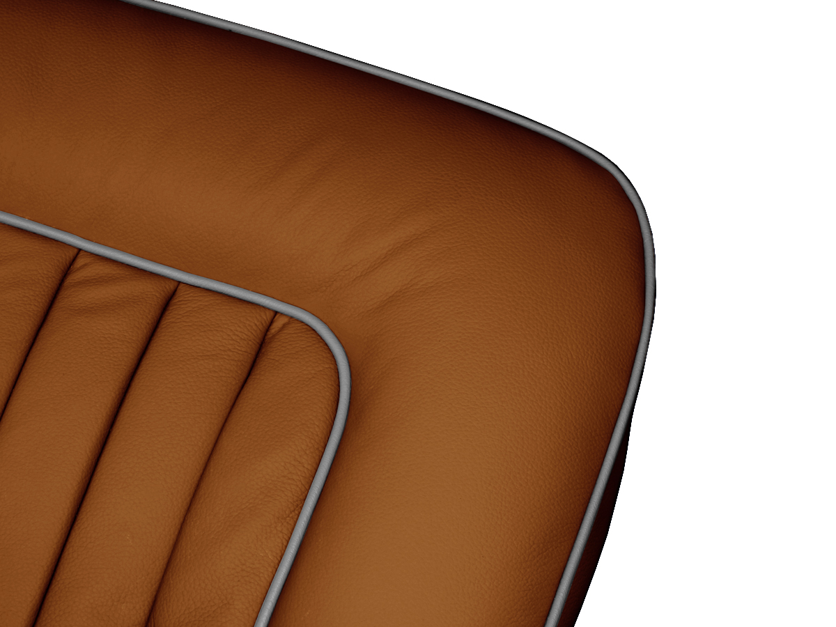 Autumn Leaf Tan with Grey Piping