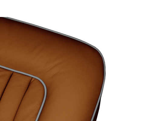 Autumn Leaf Tan with Grey Piping