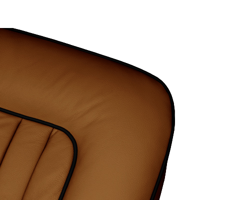 Hazelnut with Black Piping
