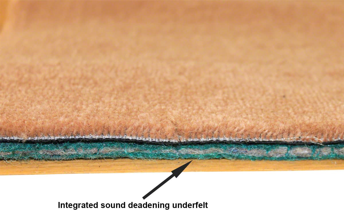 MGA Coupe 1956-1962 Integrated Sound Deadening Underfelt in Enhanced OE Interior Carpet Sets - Prestige Autotrim Products Ltd