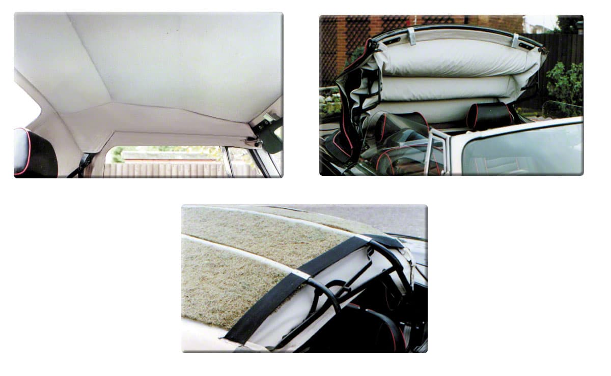 MGB 1963-1980 Premium Bespoke Cabriolet Car Hoods, Convertible Tops, Soft Tops, Roofs - Prestige Autotrim Products Ltd