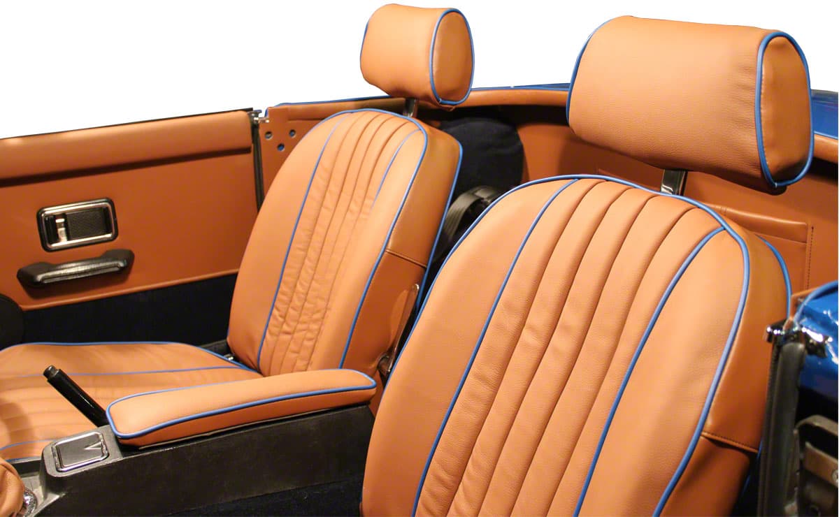 MGB & MGB GT 1962-1980 Enhanced OE Vinyl and Leather Seat Covers - Prestige Autotrim Products Ltd