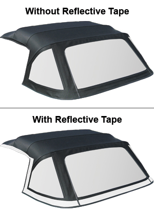 Triumph TR6 1968-1976 Convertible Tops with and without reflective tape - Prestige Autotrim Products Ltd